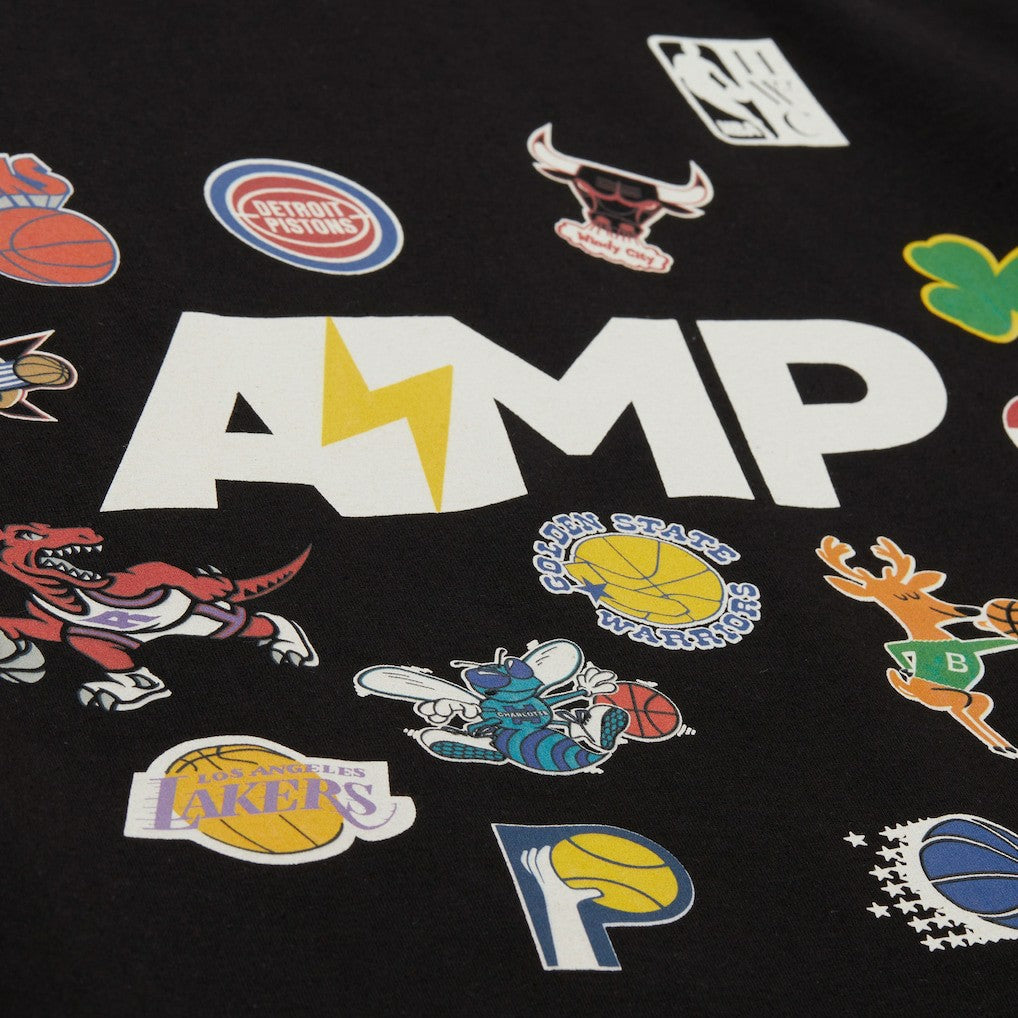 x NBA x AMP T-Shirt Black - Mitchell & Ness