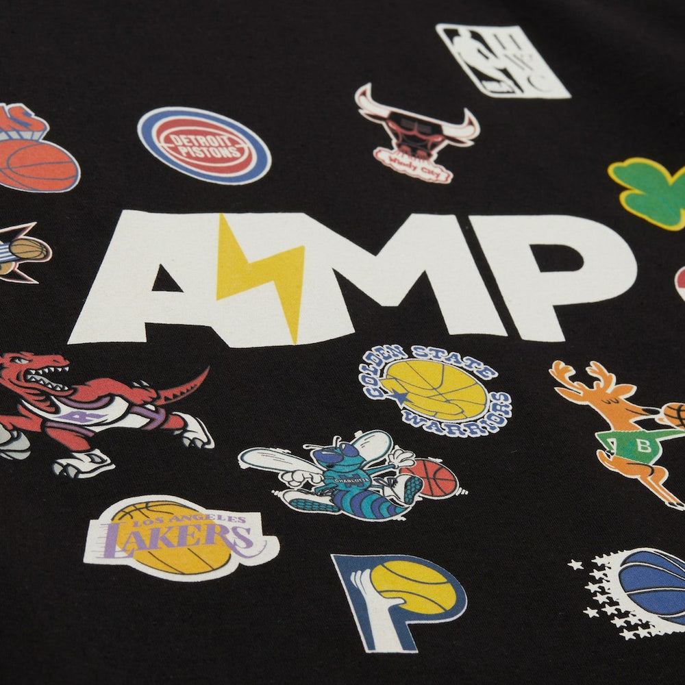 x NBA x AMP T-Shirt Black - Mitchell & Ness