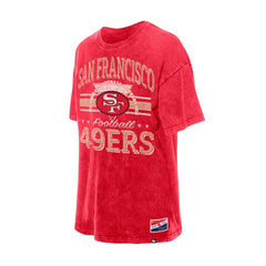 San Francisco 49ers New Era Women's Throwback Oversized T-Shirt - Scarlet T-shirts