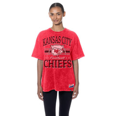Kansas City Chiefs New Era Women's Throwback Oversized T-Shirt - Red T-shirts