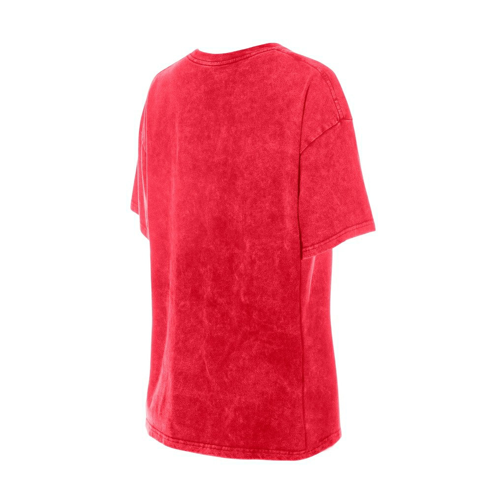 Kansas City Chiefs New Era Women's Throwback Oversized T-Shirt - Red T-shirts