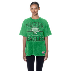 Philadelphia Eagles New Era Women's Throwback Oversized T-Shirt - Kelly Green T-shirts