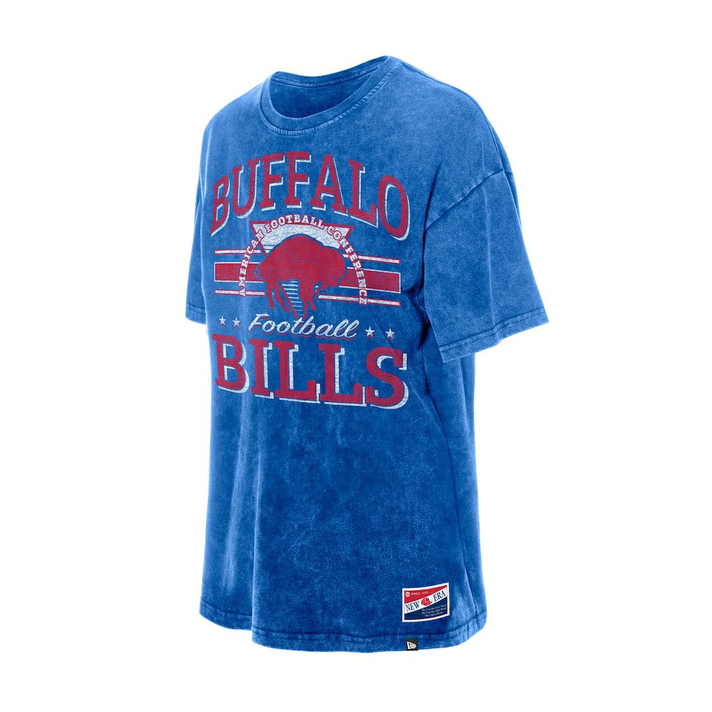 Buffalo Bills New Era Women's Throwback Oversized T-Shirt - Royal T-shirts