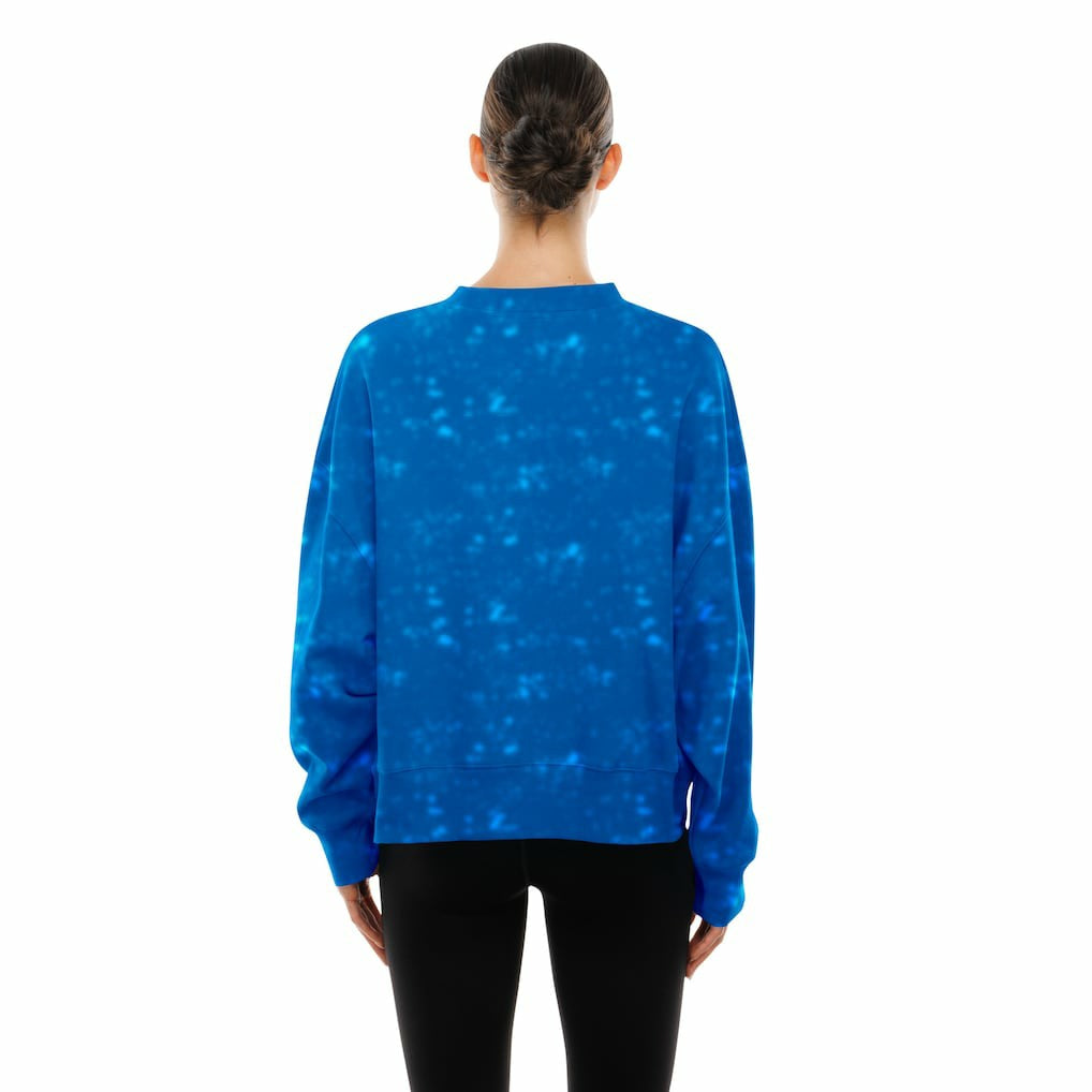 Denver Broncos New Era Women's Throwback Oversized Boxy Sweatshirt - Royal Sweatshirts