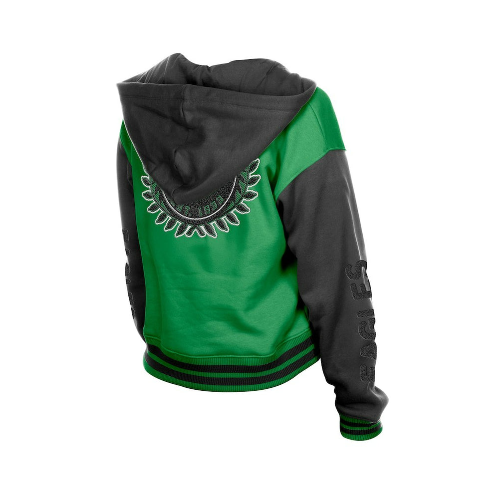 Philadelphia Eagles New Era Women's Throwback Full-Snap Hooded Jacket - Kelly Green Jackets