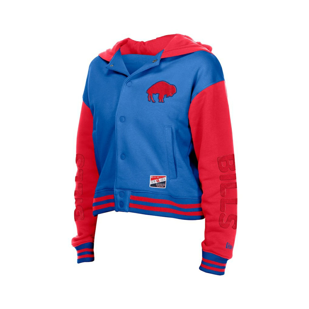 Buffalo Bills New Era Women's Throwback Full-Snap Hooded Jacket - Royal Jackets