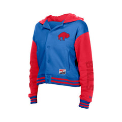 Buffalo Bills New Era Women's Throwback Full-Snap Hooded Jacket - Royal Jackets