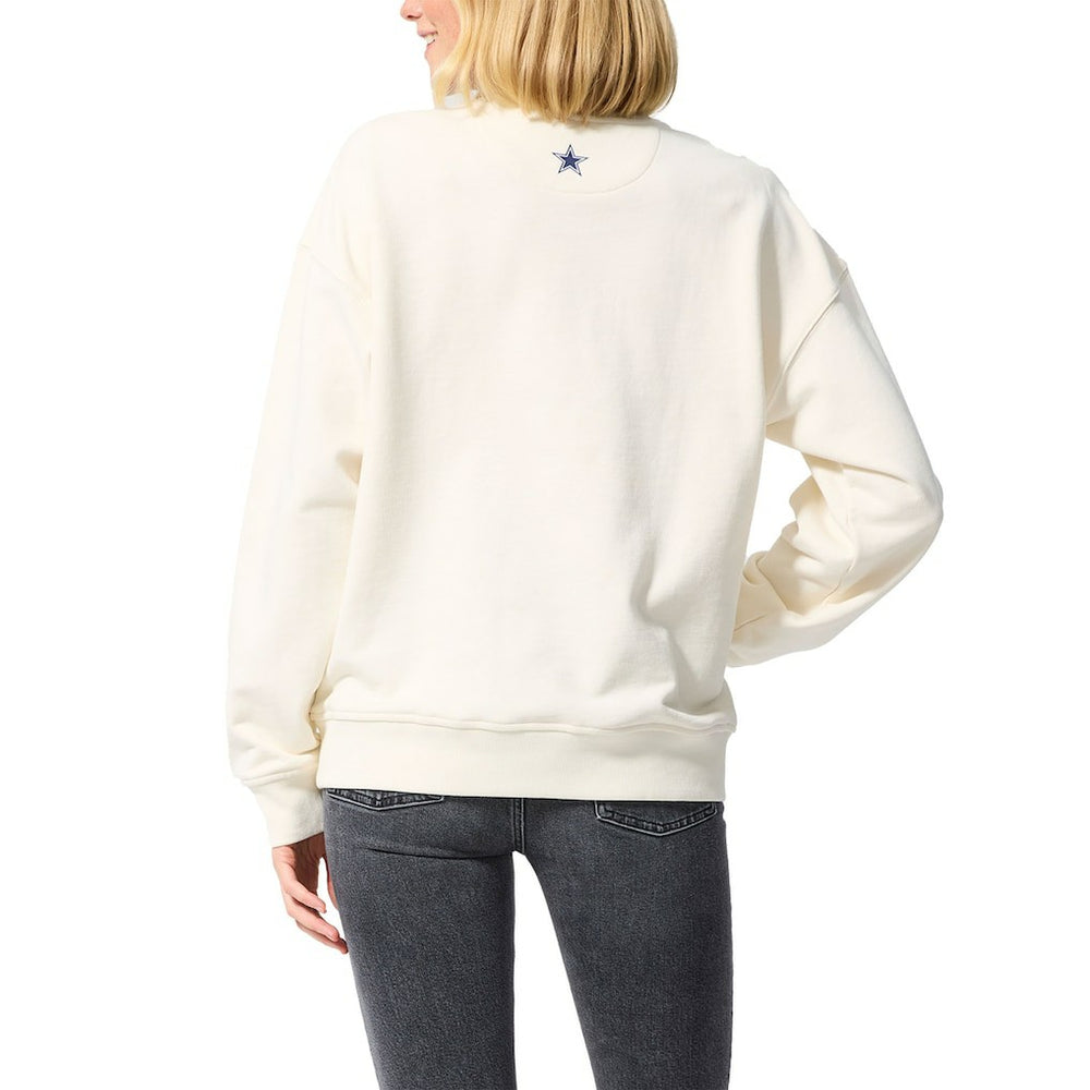 Dallas Cowboys Terez Unisex Technicolor Crewneck Sweatshirt - White Sweatshirts
