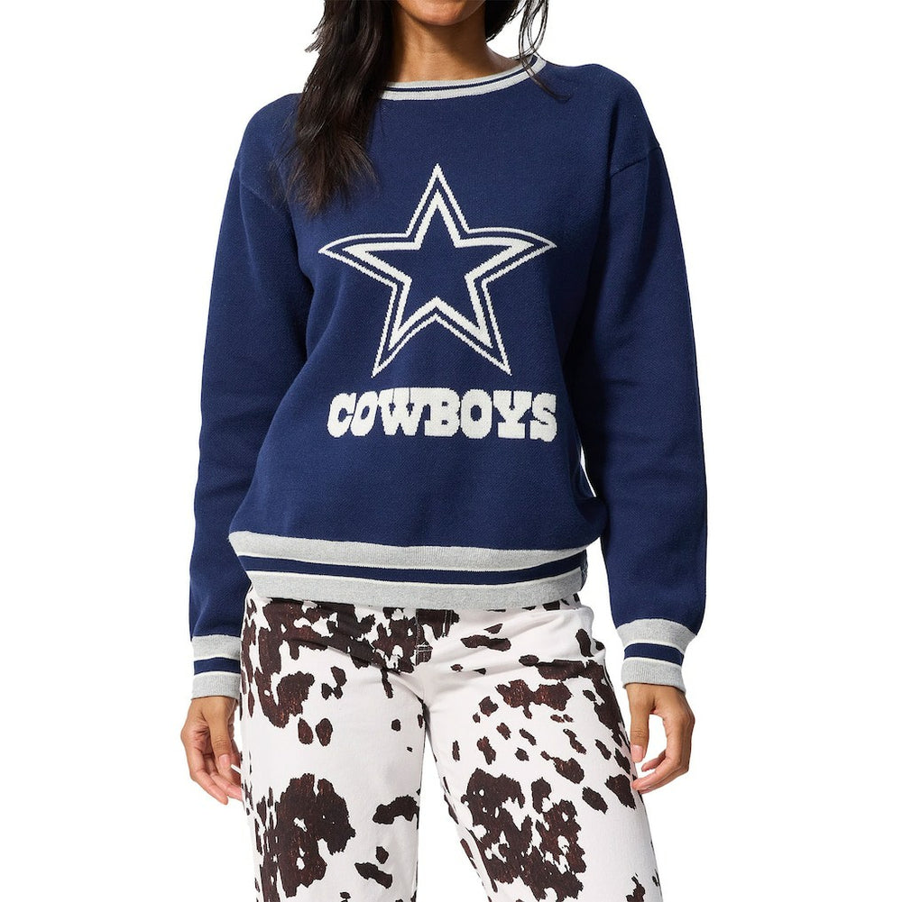 Dallas Cowboys Terez Unisex Logo Crew Neck Sweater - Navy