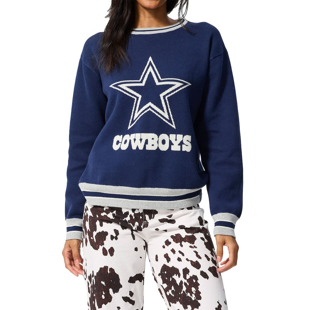 Dallas Cowboys Terez Unisex Logo Crew Neck Sweater - Navy