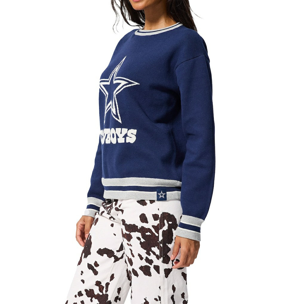 Dallas Cowboys Terez Unisex Logo Crew Neck Sweater - Navy