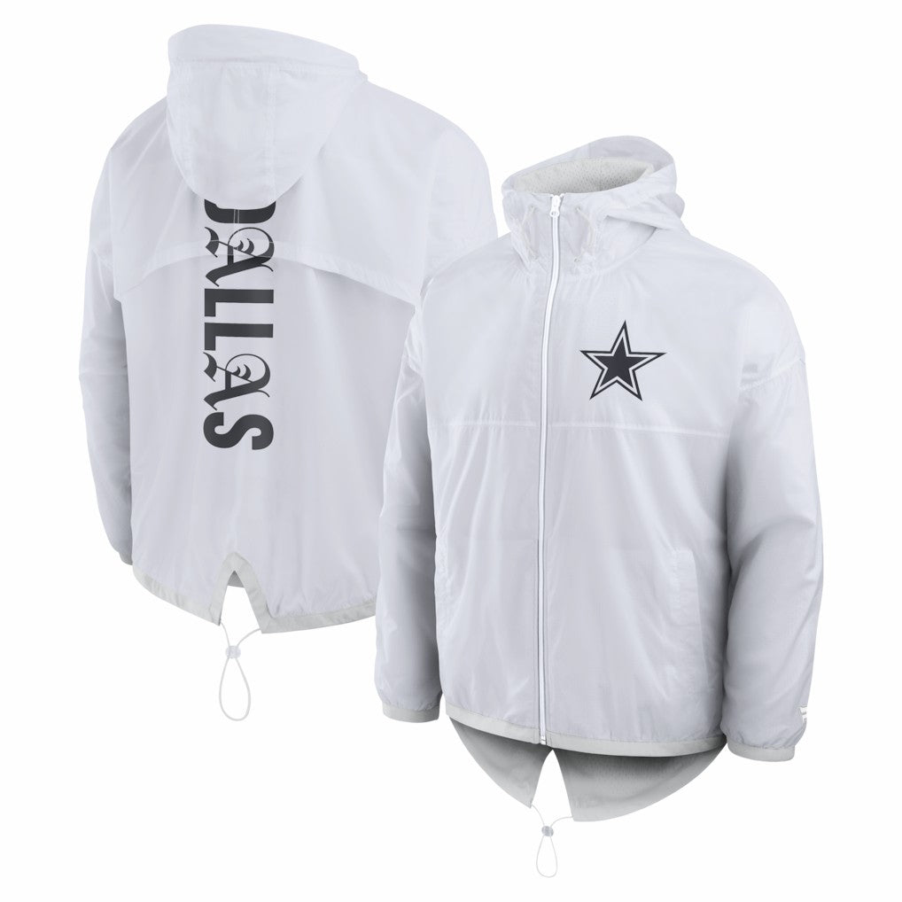 Dallas Cowboys Type Play Down Full-Zip Jacket - White Jackets