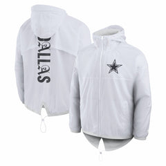 Dallas Cowboys Type Play Down Full-Zip Jacket - White Jackets