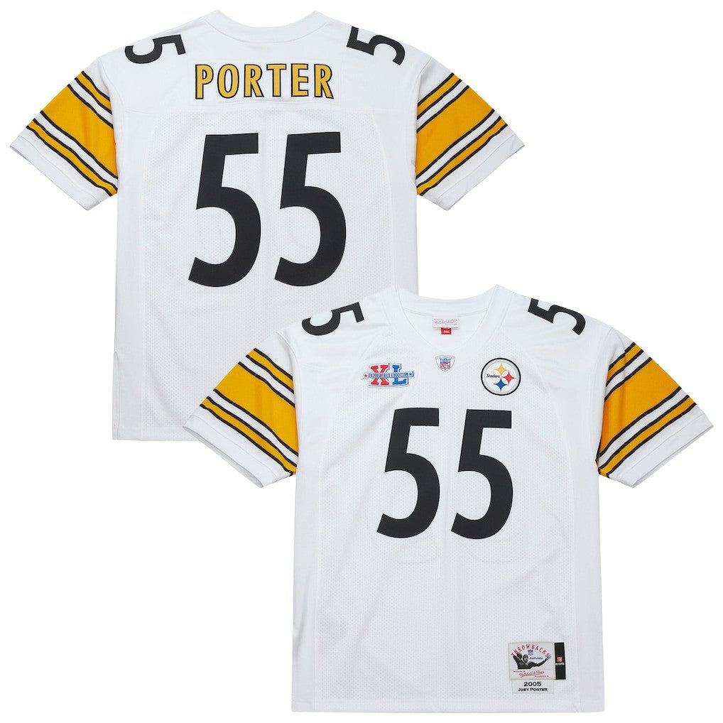 Joey Porter Pittsburgh Steelers 2005 Authentic Throwback Retired Player Jersey - White Jerseys