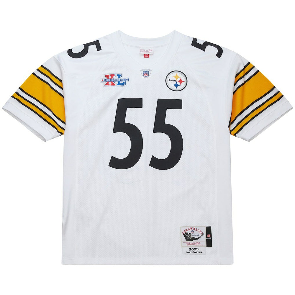 Joey Porter Pittsburgh Steelers 2005 Authentic Throwback Retired Player Jersey - White Jerseys