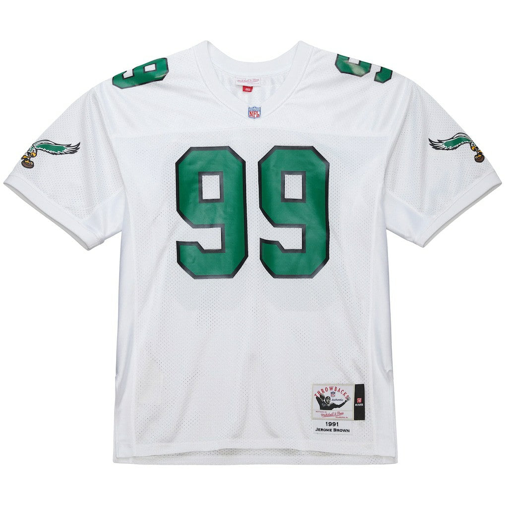 Jerome Brown Philadelphia Eagles 1991 Authentic Throwback Retired Player Jersey - White Jerseys