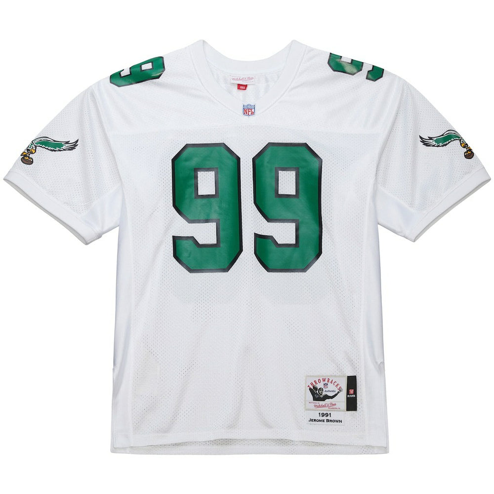 Jerome Brown Philadelphia Eagles 1991 Authentic Throwback Retired Player Jersey - White Jerseys