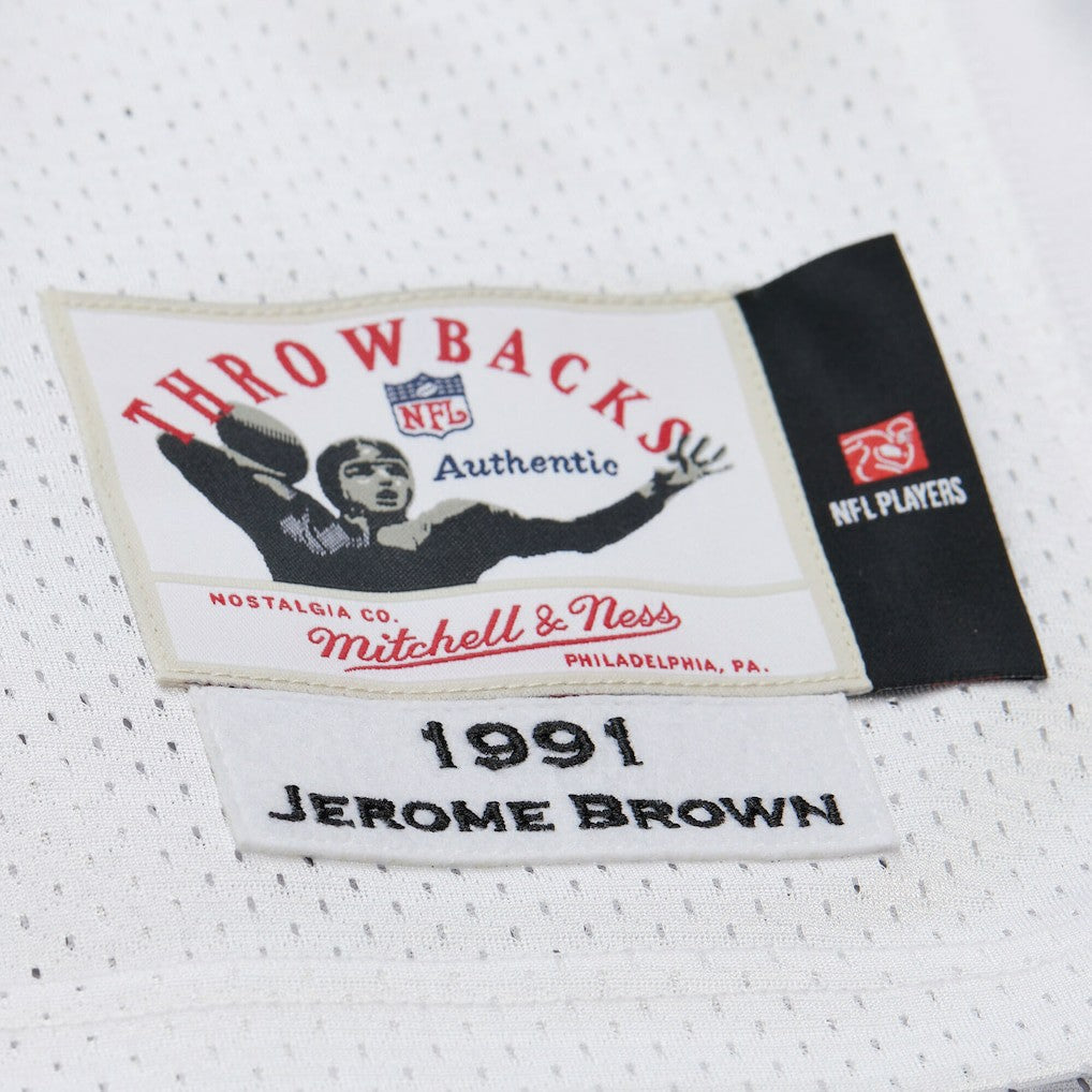 Jerome Brown Philadelphia Eagles 1991 Authentic Throwback Retired Player Jersey - White Jerseys