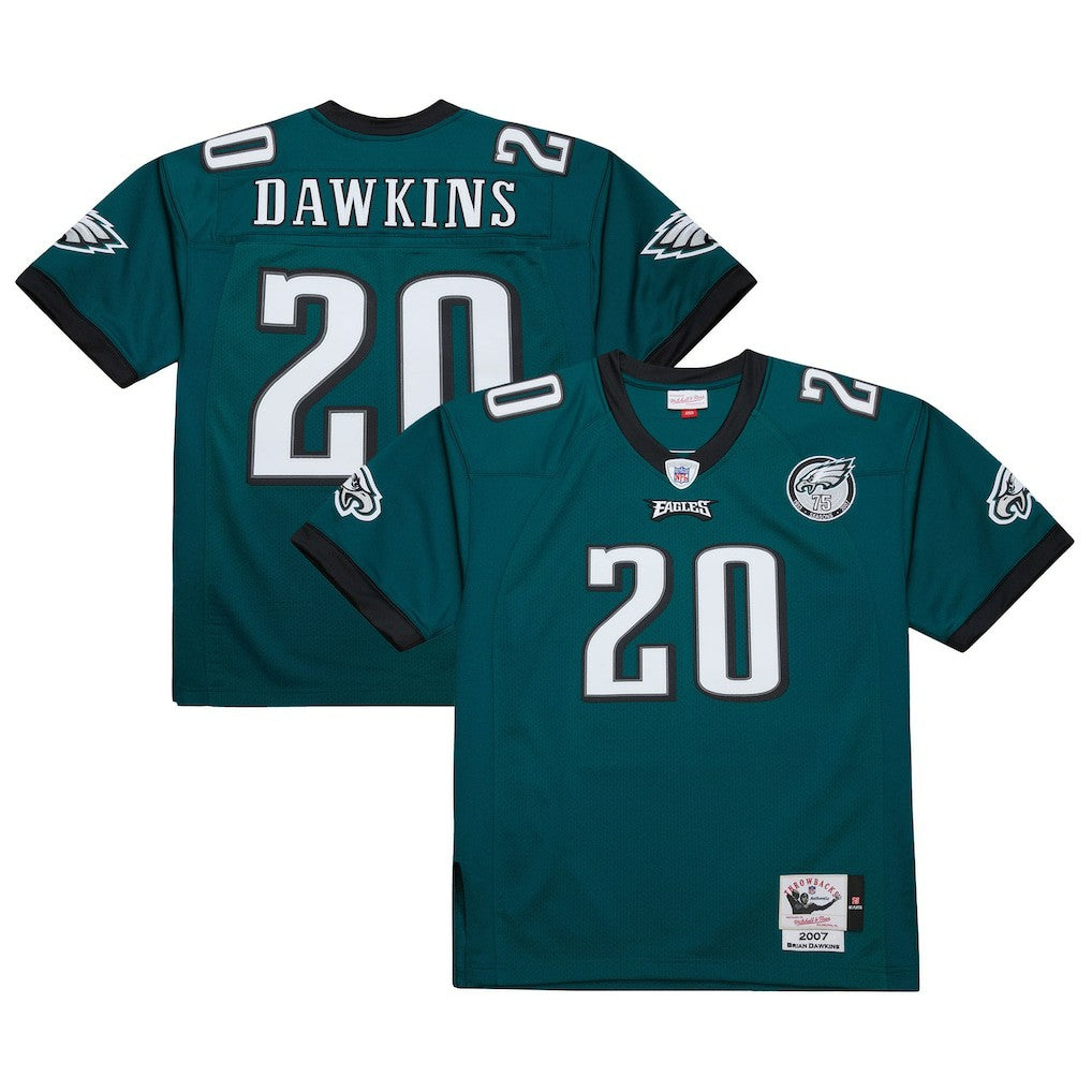 Brian Dawkins Philadelphia Eagles 2007 Authentic Throwback Retired Player Jersey - Green Jerseys