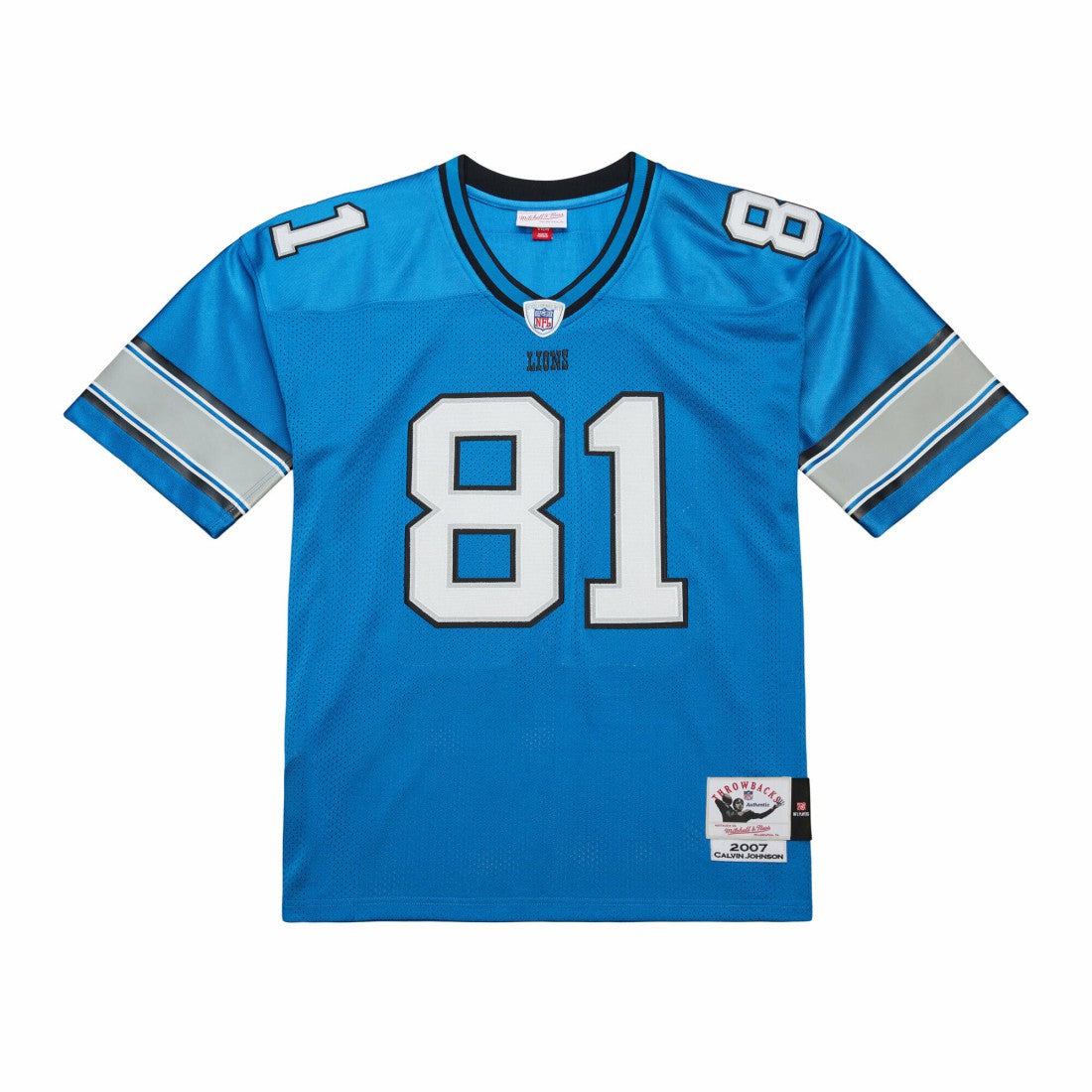 Calvin Johnson Detroit Lions 2007 Authentic Throwback Retired Player Jersey - Blue Jerseys