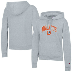 Denver Broncos Champion Women's Powerblend Hoodie - Heather Gray Hoodies