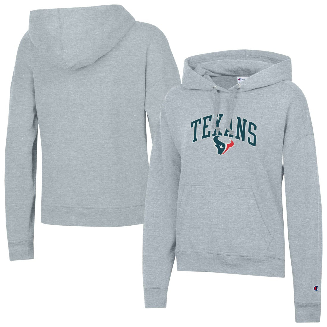 Houston Texans Champion Women's Powerblend Hoodie - Heather Gray Hoodies