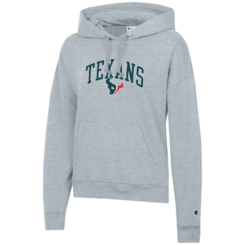 Houston Texans Champion Women's Powerblend Hoodie - Heather Gray Hoodies