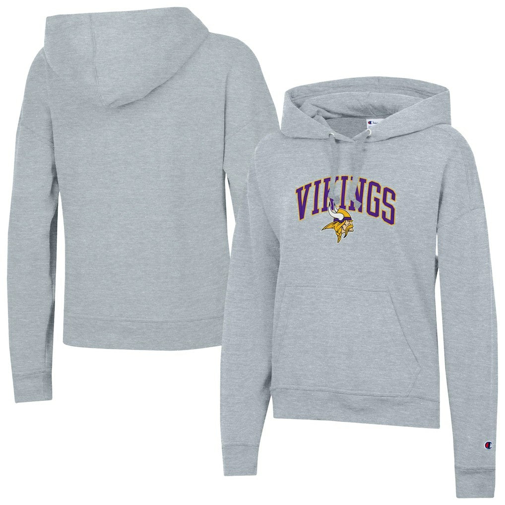 Minnesota Vikings Champion Women's Powerblend Hoodie - Heather Gray Hoodies