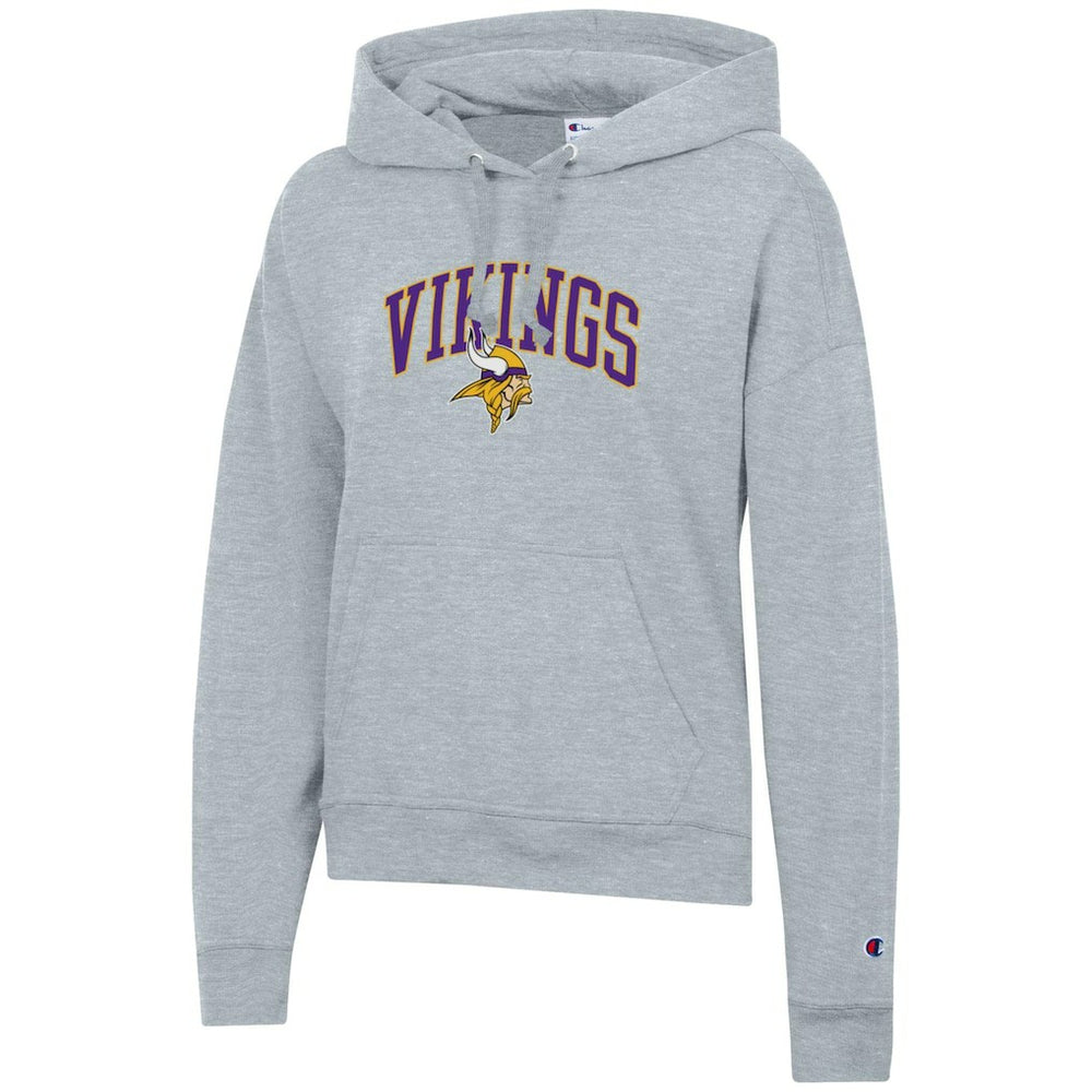 Minnesota Vikings Champion Women's Powerblend Hoodie - Heather Gray Hoodies