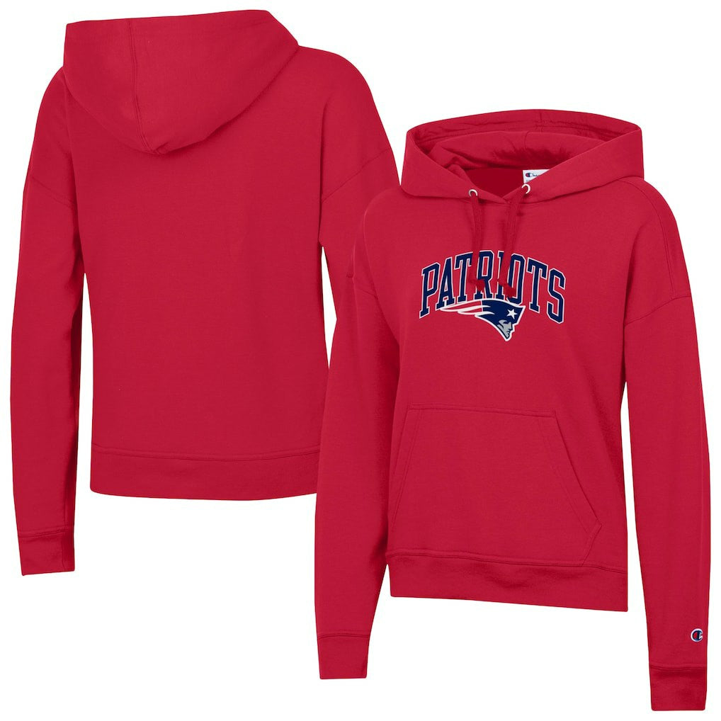 New England Patriots Champion Women's Powerblend Hoodie - Red Hoodies