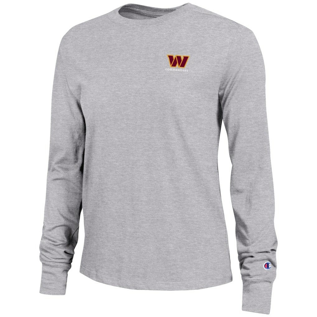 Washington Commanders Champion Women's Core Long-Sleeve T-Shirt - Heather Gray T-shirts