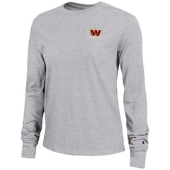 Washington Commanders Champion Women's Core Long-Sleeve T-Shirt - Heather Gray T-shirts