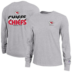 Kansas City Chiefs Champion Women's Core Long-Sleeve T-Shirt - Heather Gray T-shirts