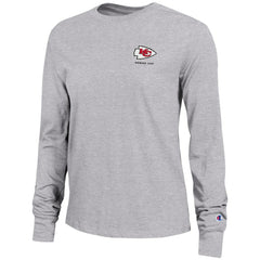 Kansas City Chiefs Champion Women's Core Long-Sleeve T-Shirt - Heather Gray T-shirts