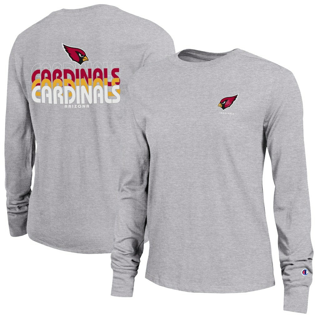Arizona Cardinals Champion Women's Core Long-Sleeve T-Shirt - Heather Gray T-shirts