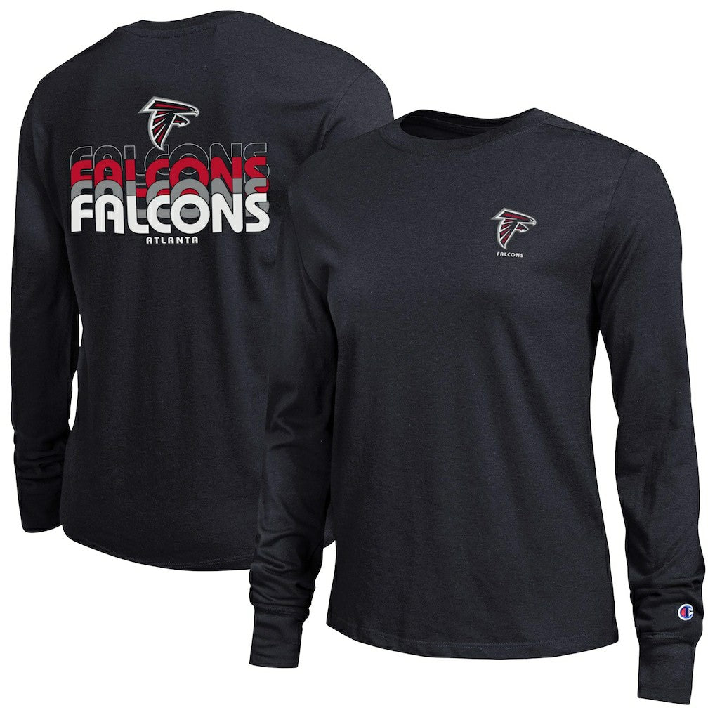 Atlanta Falcons Champion Women's Core Long-Sleeve T-Shirt - Black T-shirts