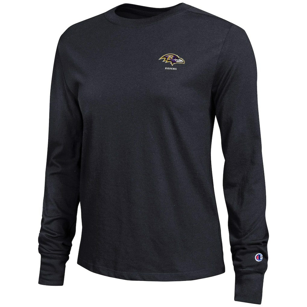 Baltimore Ravens Champion Women's Core Long-Sleeve T-Shirt - Black T-shirts