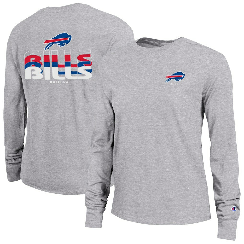 Buffalo Bills Champion Women's Core Long-Sleeve T-Shirt - Heather Gray T-shirts