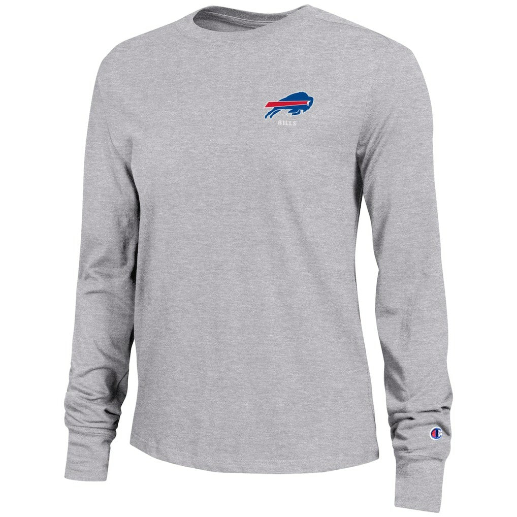 Buffalo Bills Champion Women's Core Long-Sleeve T-Shirt - Heather Gray T-shirts
