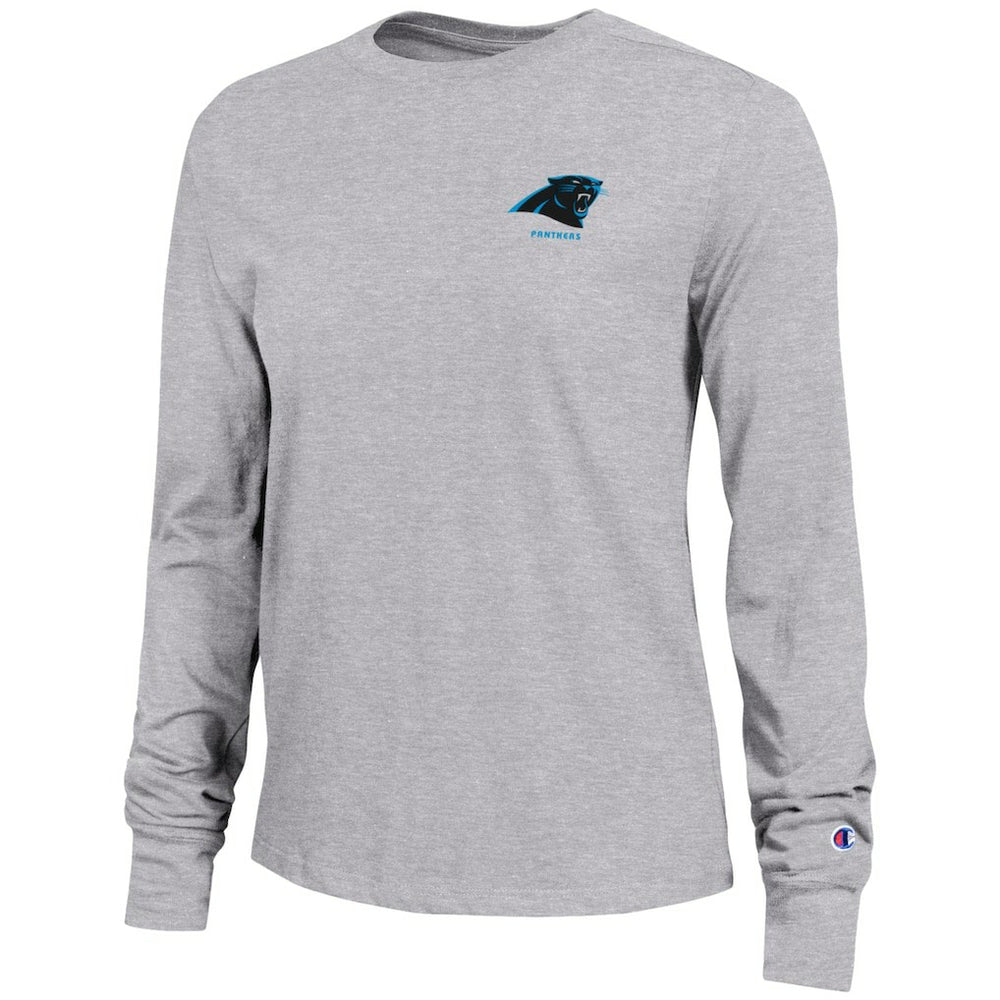 Carolina Panthers Champion Women's Core Long-Sleeve T-Shirt - Heather Gray T-shirts