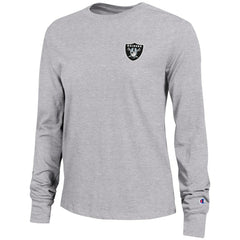 Las Vegas Raiders Champion Women's Core Long-Sleeve T-Shirt - Heather Gray T-shirts