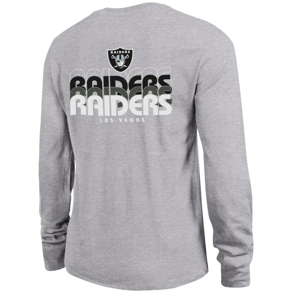 Las Vegas Raiders Champion Women's Core Long-Sleeve T-Shirt - Heather Gray T-shirts