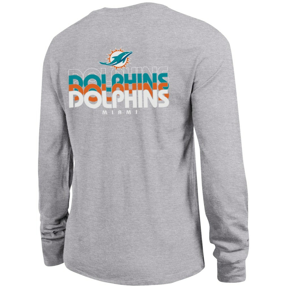 Miami Dolphins Champion Women's Core Long-Sleeve T-Shirt - Heather Gray T-shirts