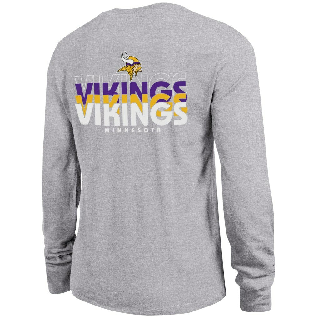 Minnesota Vikings Champion Women's Core Long-Sleeve T-Shirt - Heather Gray T-shirts