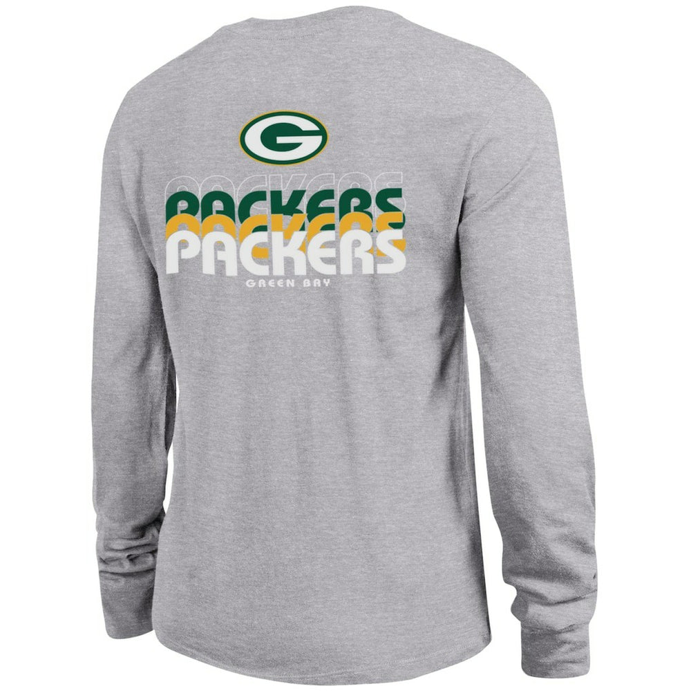 Green Bay Packers Champion Women's Core Long-Sleeve T-Shirt - Heather Gray T-shirts