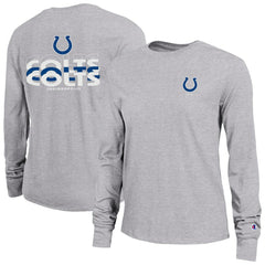 Indianapolis Colts Champion Women's Core Long-Sleeve T-Shirt - Heather Gray T-shirts