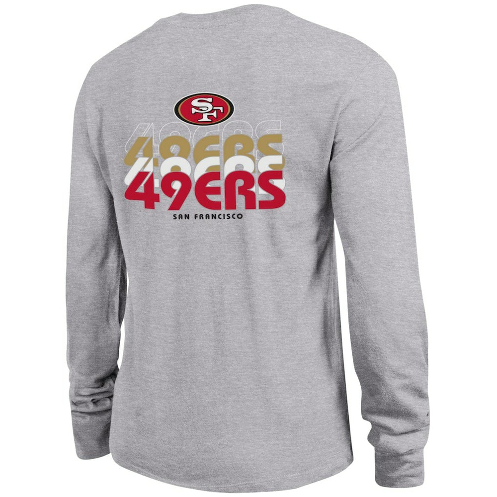 San Francisco 49ers Champion Women's Core Long-Sleeve T-Shirt - Heather Gray T-shirts