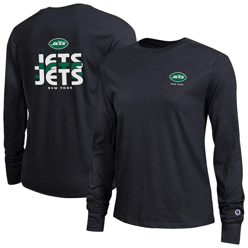 New York Jets Champion Women's Core Long-Sleeve T-Shirt - Black T-shirts