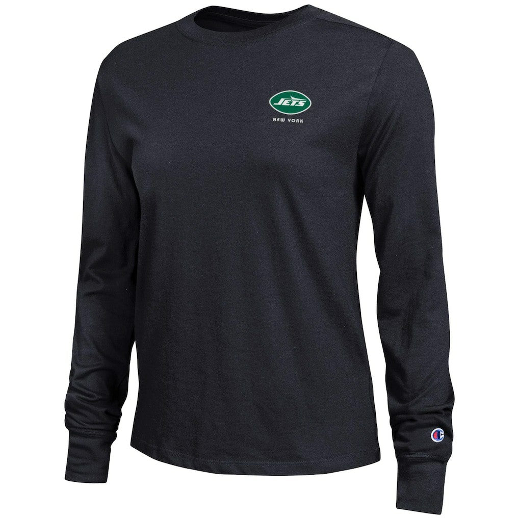 New York Jets Champion Women's Core Long-Sleeve T-Shirt - Black T-shirts