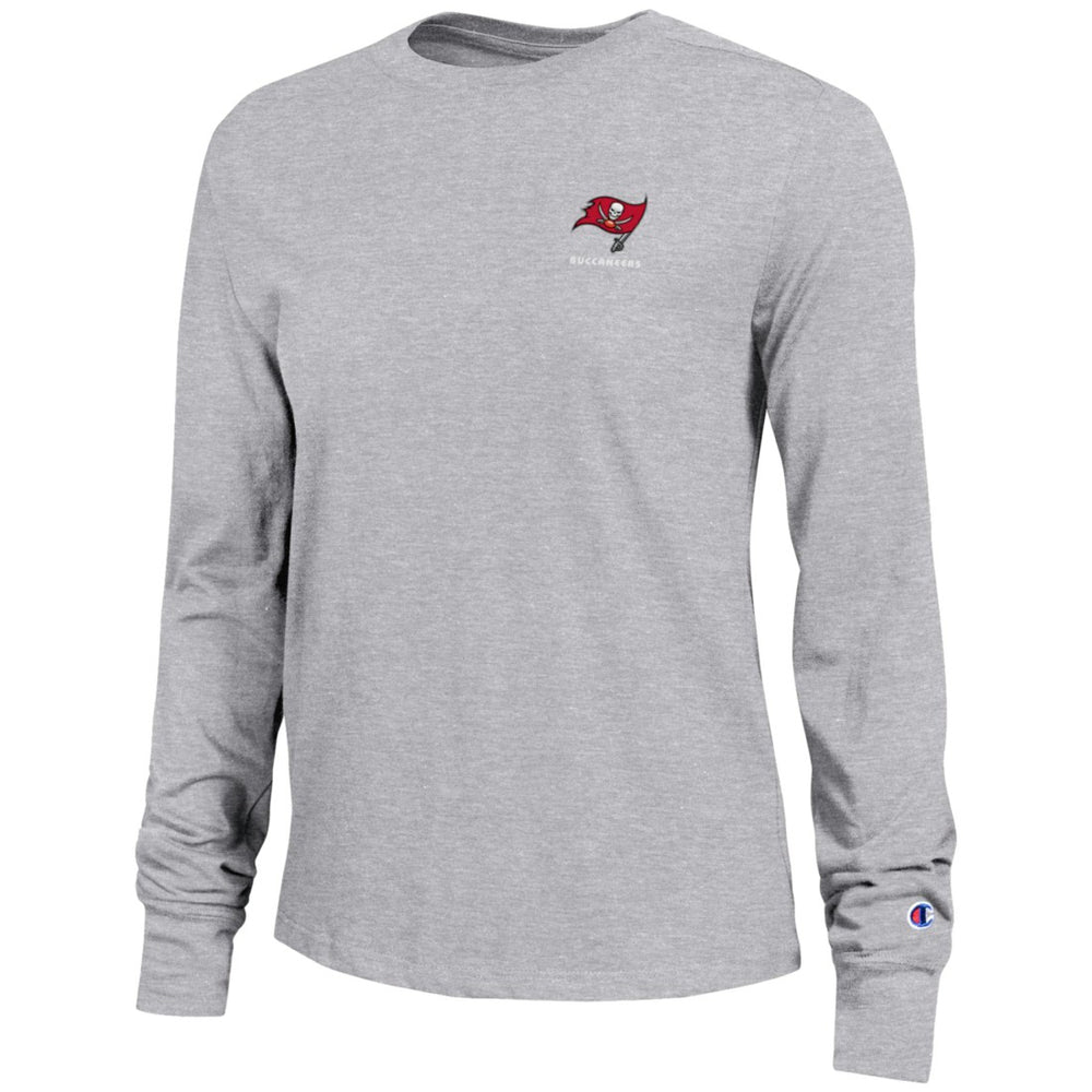 Tampa Bay Buccaneers Champion Women's Core Long-Sleeve T-Shirt - Heather Gray T-shirts